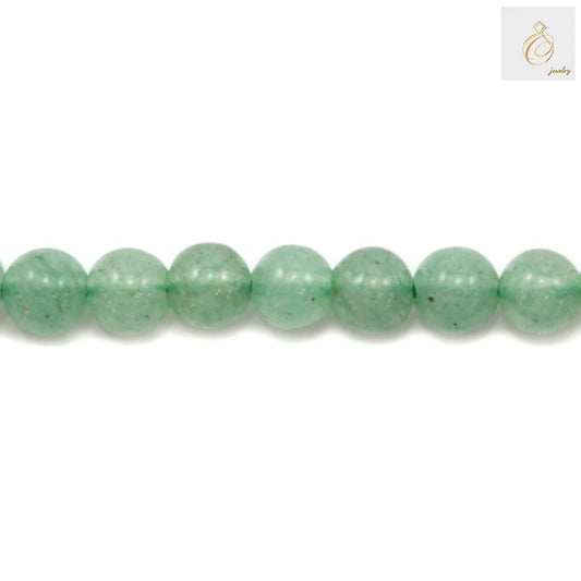 Aventurine verte ronde, taille 4 mm, fil de 39 à 40 cm