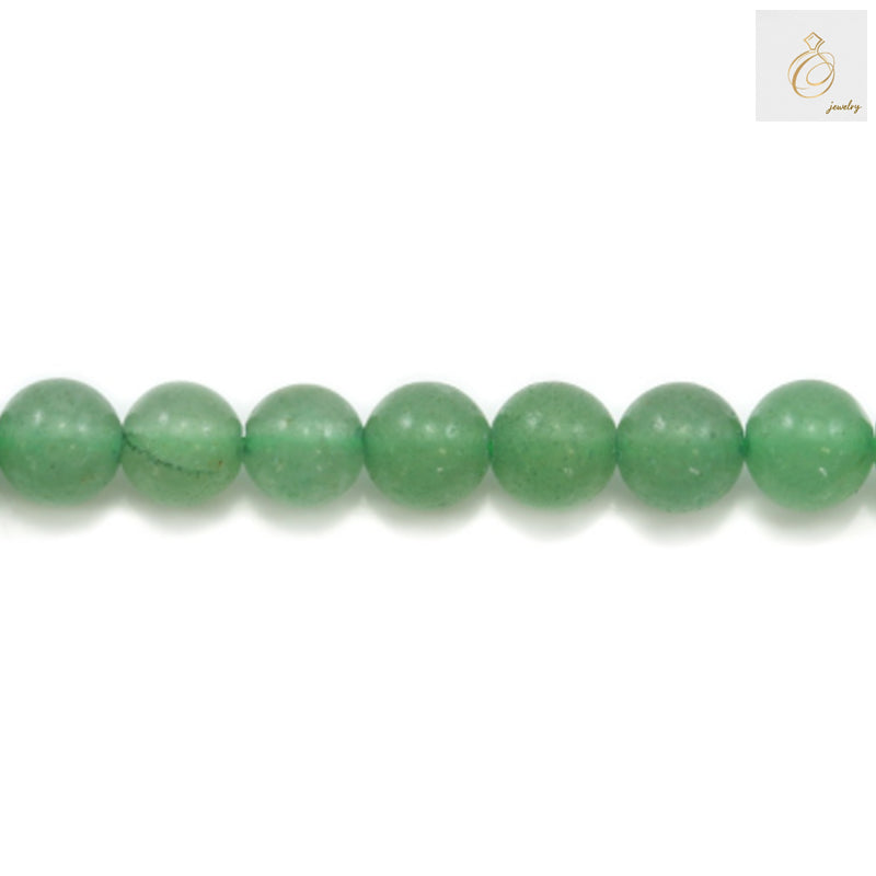 Aventurine verte ronde, taille 6 mm, fil de 39 à 40 cm