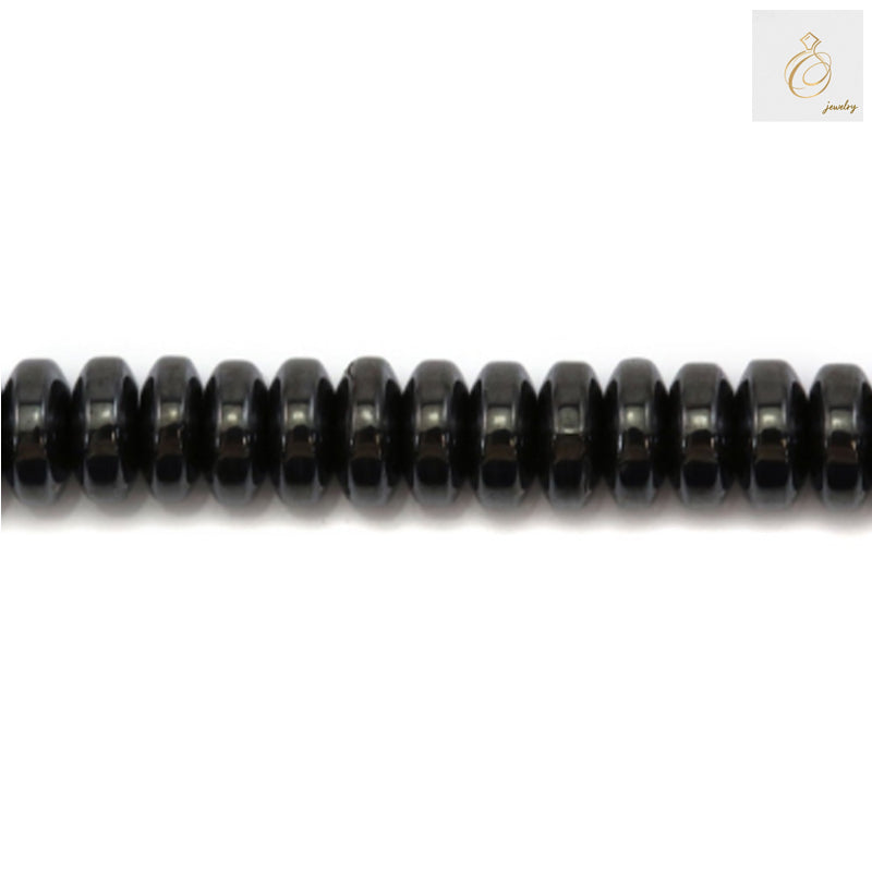 Hematite abacus beads 2x4mm with metallic luster, natural gemstone beads for jewelry making