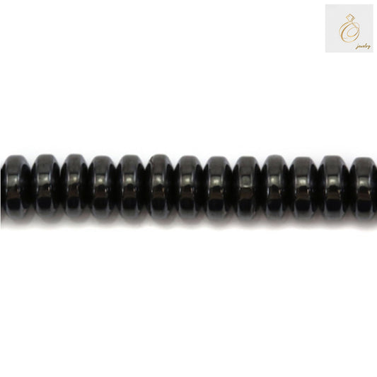 Hematite abacus beads 2x4mm with metallic luster, natural gemstone beads for jewelry making