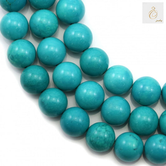 10mm howlite round beads strand - natural white stone with gray veining"
"Natural howlite beads 10mm round polished finish on 15.5 inch strand