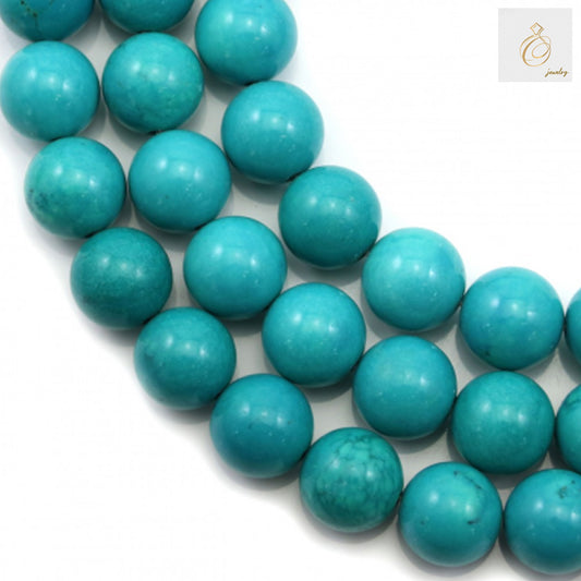 8mm howlite round beads strand, natural dyed stone beads for jewelry making"
"Close-up of 8mm howlite round beads showing natural stone texture and dyed finish