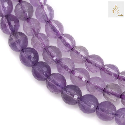 Amethyst Faceted Round Size 10mm 39-40cmStrand