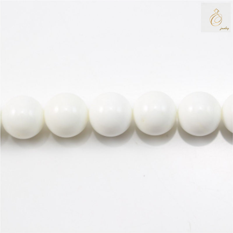 Natural AA grade Tridacna round beads 8mm diameter strand of 50 pieces"