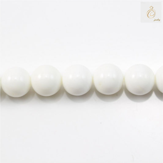 Natural AA grade Tridacna round beads 8mm diameter strand of 50 pieces"