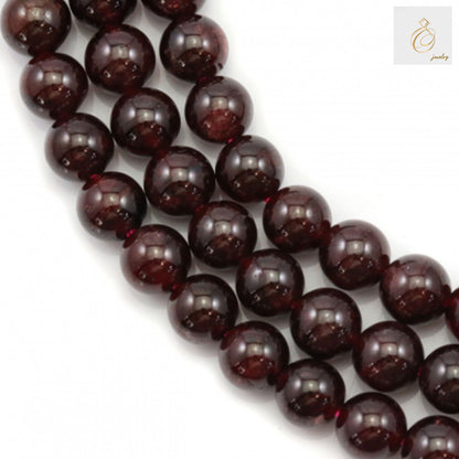 Natural garnet beads strand, 4mm round red gemstone beads for jewelry making