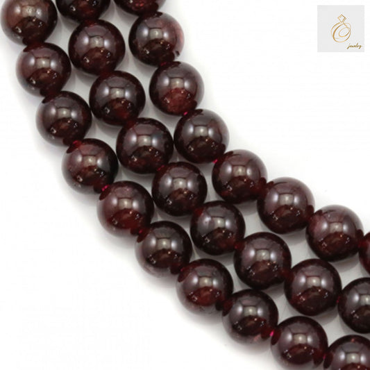 Natural garnet beads strand, 4mm round red gemstone beads for jewelry making