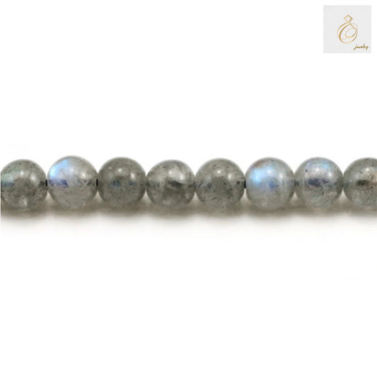 Natural labradorite beads strand, 6mm round gemstone beads with iridescent flash"
"66-piece labradorite bead strand for jewelry making, 6mm diameter with 0.8mm holes"
"Premium natural labradorite gemstone beads showing beautiful color variations and flash