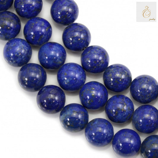 Natural lapis lazuli round beads 10mm diameter strand of 40 pieces