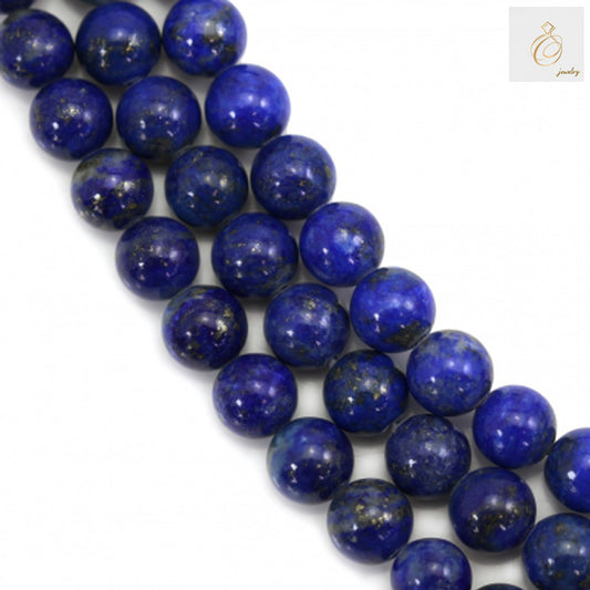 Natural lapis lazuli round beads strand, 6mm diameter with deep blue color and golden flecks"
"64 pieces natural lapis lazuli beads, 6mm round with 1mm hole for jewelry making