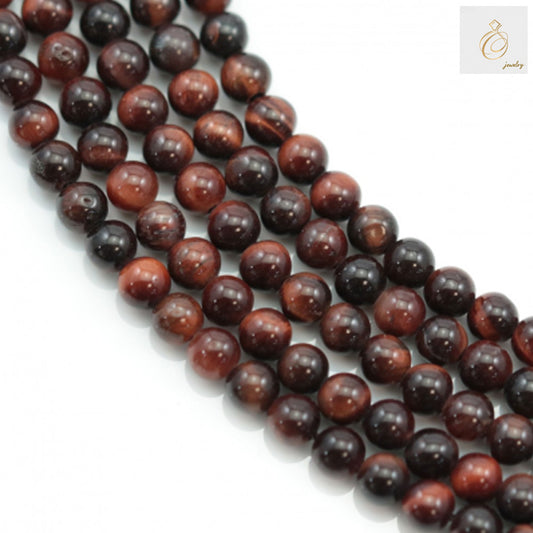 Natural red tiger's eye beads strand, 3mm round gemstone beads with 0.7mm holes, approximately 132 beads per strand for jewelry making