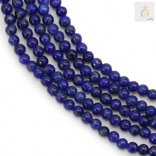Natural lapis lazuli beads strand, 2mm round blue stone beads with golden flecks"
"Close-up of 160 natural lapis lazuli beads, 2mm diameter with 0.4mm holes