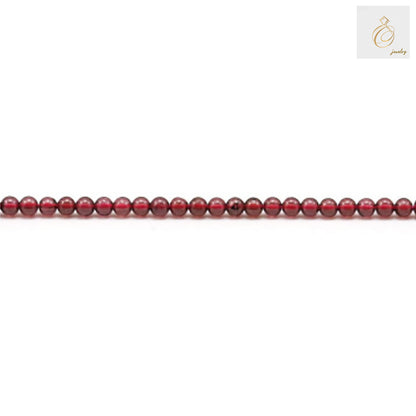 182 pieces natural garnet beads on strand, 2mm diameter with 0.4mm holes