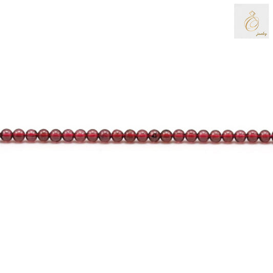 182 pieces natural garnet beads on strand, 2mm diameter with 0.4mm holes