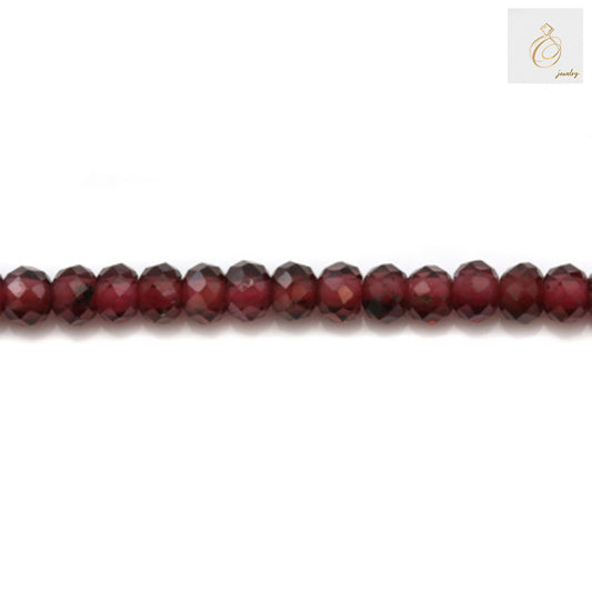 Premium quality natural garnet beads 2x3mm abacus shape
