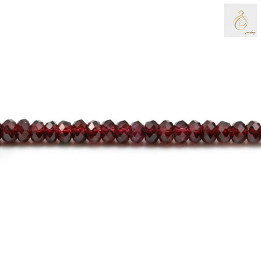 Premium natural garnet beads 3x4mm abacus shape for crafting