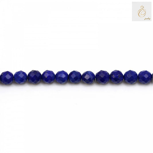 4mm faceted lapis lazuli beads strand for jewelry crafting