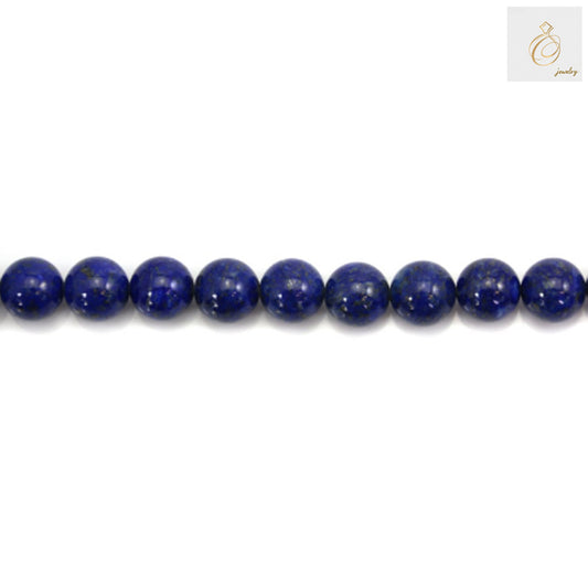 Deep blue lapis lazuli gemstone beads for jewelry making