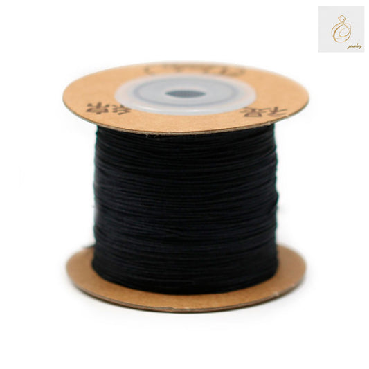 Black polyester jewelry thread spool 0.5mm diameter 180 meters for beading and jewelry making