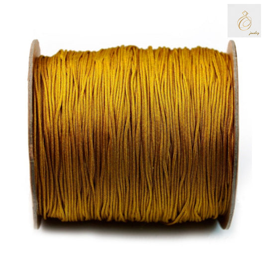 Brown polyester thread 1mm spool 250m for jewelry making and crafts"