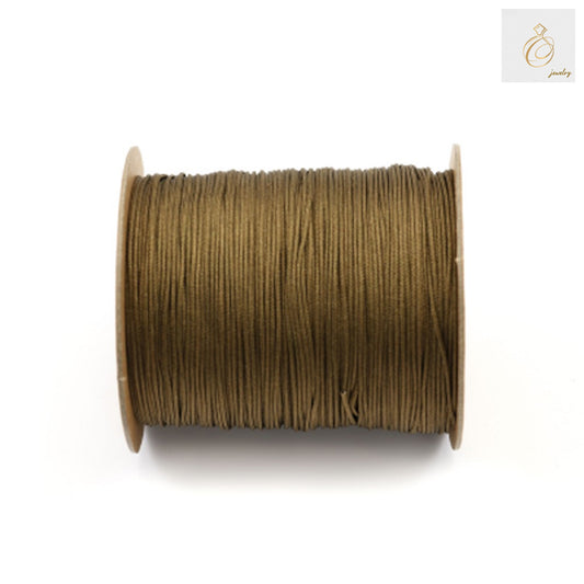 Brown polyester jewelry making cord 1mm diameter on spool"
"Premium brown polyester thread for jewelry crafting 250m length"
"1mm brown polyester cord for bracelet and necklace making"
"Professional jewelry making thread in brown color