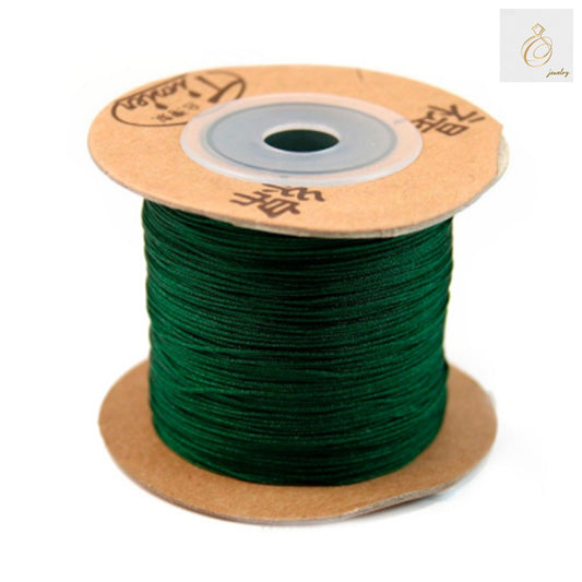 Fil à bijoux en polyester vert de qualité supérieure 0,5 mm x 180 m