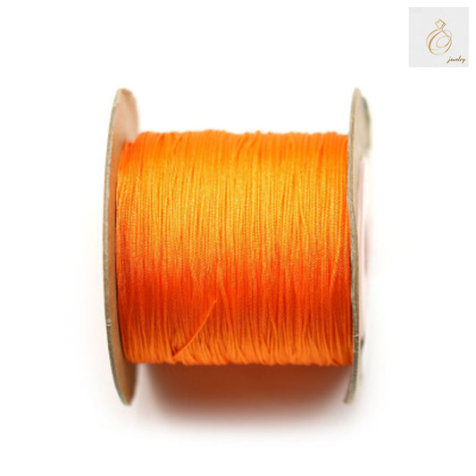 Fil à bijoux en polyester orange de qualité supérieure, 0,5 mm, bobine de 180 m