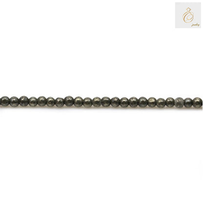 Small round pyrite beads for bracelet and necklace making"
"Premium quality 2mm pyrite beads with consistent round shape