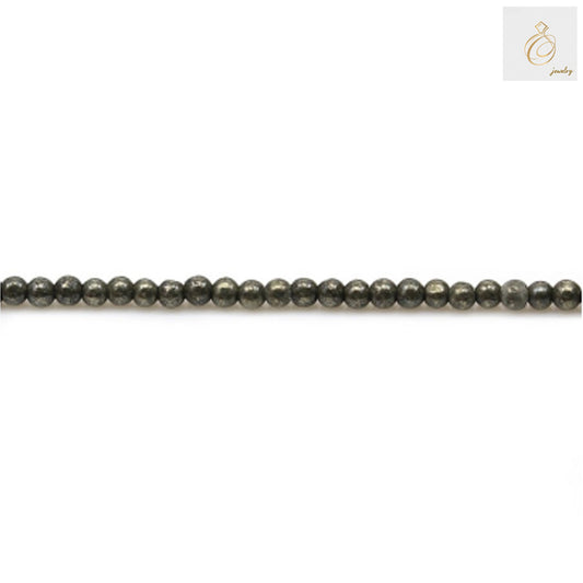 Small round pyrite beads for bracelet and necklace making"
"Premium quality 2mm pyrite beads with consistent round shape