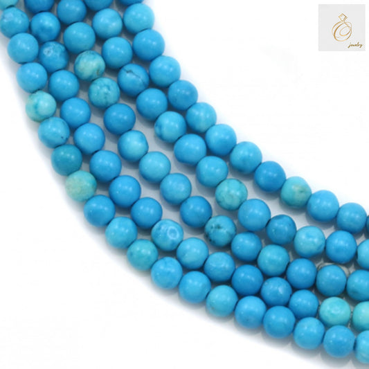 3mm reconstituted turquoise round beads on 39-40cm strand for jewelry making
