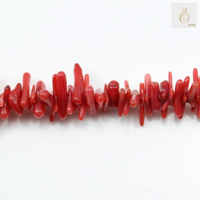 Red sea bamboo coral baroque beads 16mm strand for jewelry making"
"Natural red coral baroque shaped gemstone beads on white background"
"Close-up of red sea bamboo coral beads showing natural texture and color variations
