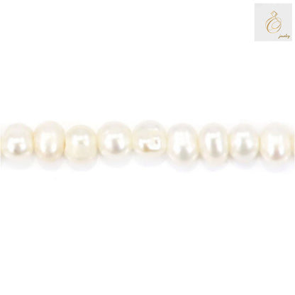 Natural luster white freshwater pearls oval shape 3-4mm size