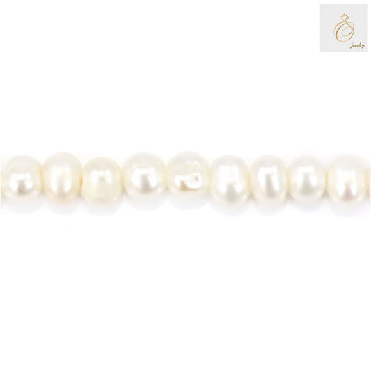 Natural luster white freshwater pearls oval shape 3-4mm size