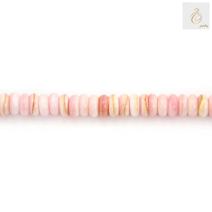 Pink shell heishi beads 2x5mm on 39-40cm strand for jewelry making